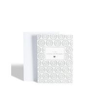 Embossed Silver Happy Anniversary Card