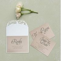 Embossed Floral Elegance with Rustic Elegance Personalisation - Accessory Cards