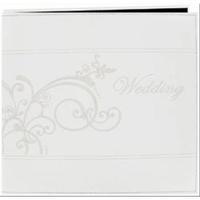 Embroidered Scroll Leatherette Postbound Album 12X12-White 233721