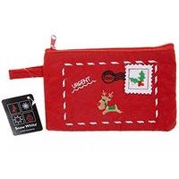 Embroidered Christmas Zip Purse