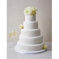 Embroidered Lace Wedding Cake White Icing