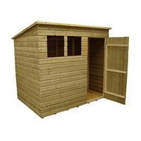 Empire 8ft x 7ft (2.43m x 2.13m) Pent Shed with 2 Windows and Door on Front Panel