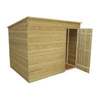 Empire Windowless 8ft x 8ft (2.43m x 2.43m) Pent Shed with Door on Front Panel