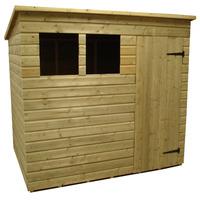 Empire 8ft x 5ft (2.43m x 1.52m) Pent Shed with 2 Windows and Door on Front Panel