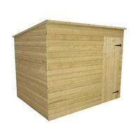 empire windowless 6ft x 5ft 182m x 152m pent shed with door on front p ...