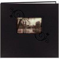 embossed leatherette postbound album with window 12x12 232689