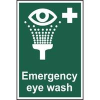 emergency eye wash self adhesive sticky sign 200 x 300mm