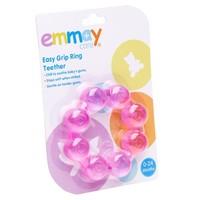 Emmay Easy Grip Teething Ring Pink