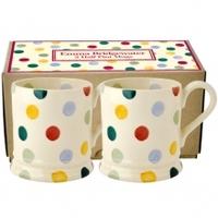 emma bridgewater polka dot set of 2 mugs