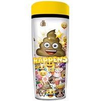 Emoji Happens Travel Canteen Coffee Beaker, White