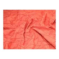 Embroidered Taffeta Dress Fabric Coral Pink