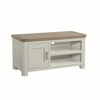 Empire Wooden TV Stand In Stone Painted With 1 Door