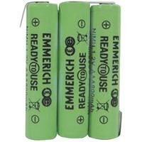 emmerich 255062 nimh aaa 36v 800mah zlf 3 cell ready to use batte
