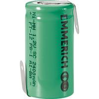 emmerich 255002 nimh sub c size 12v 2400mah rechargeable battery 