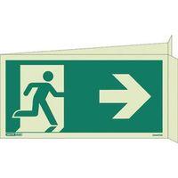 EMERGENCY EXIT SIGN 200 x 400 DOUBLE SIDED - RIGID