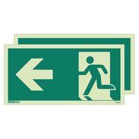 EMERGENCY EXIT SIGN 150 x 300 DOUBLE SIDED - RIGID