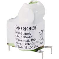 Emmerich 2032-D1-R10 NiMH 4.8V 170mAh 4-Cell Rechargeable Battery ...