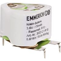 Emmerich 3032-C1-R10 NiMH 3.6V 170mAh 3-Cell Rechargeable Battery ...