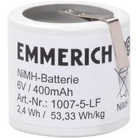 emmerich 251560 1007 5 lf nimh 6v 400mah 5 cell rechargeable batte