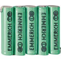 Emmerich 255054 NiMH AAA 6V ZLF 800mAh 5-Cell Rechargeable Battery...