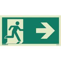 emergency exit sign 200 x 400 rigid