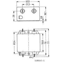 EMI filter flame retardant 250 Vac 20 A 0.47 mH (L x W x H) 63.5 x 77 x 38.1 mm Epcos STANDARDFILTER, SIFI A, 2X20A 250V