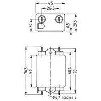 EMI filter flame retardant 250 Vac 3 A 10 mH (L x W x H) 76.5 x 45 x 28.6 mm Epcos STANDARDFILTER, SIFI B, 2X3A 250V 1 p