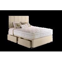 Emily Faux Suede Divan Set - Stone Single