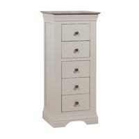 Emsworth Grey Painted 5 Drawer Wellington