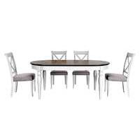 Emily Extending Table and 4 Cross Back Dining Chairs
