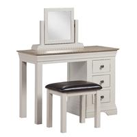 emsworth single pedestal dressing table with stool and mirror