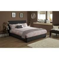 emily small double fabric bed graphite ebony feet