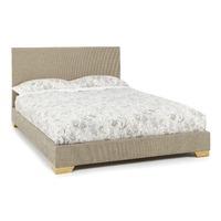 Emily Superking Fabric Bed Latte Natural Feet
