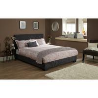 Emily Superking Fabric Bed Graphite Ebony Feet