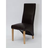 Emperor Bonded Leather Wave Back Dining Chairs