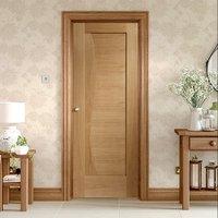 Emilia Oak Flush Door with Stepped Design