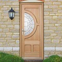 empress exterior oak door and frame set with zinc double glazing