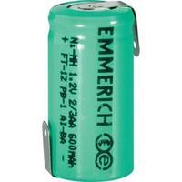 Emmerich NiMH 2/3 AA Size Cell, Tagged, Rechargeable, 1.2V, mAh