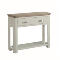 Empire Wooden Large Console Table In Stone Painted