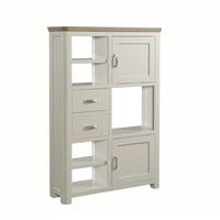 Empire Wooden High Display Unit In Stone Painted