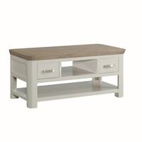 Empire Contemporary Coffee Table In Stone Painted