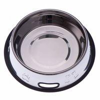 Embossed Stainless Steel Bowl with Rubber Ring - 0.45 litre