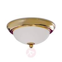 empire ceiling light two bulbs gold