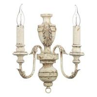 EMI0955 Emile 2 Light Wall Light In Rustic French, Fitting Only