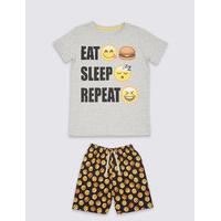 Emoji Print Short Pyjamas (6-16 Years)
