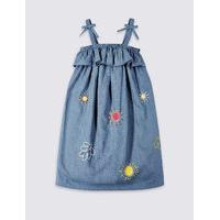 Embroidered Denim Frill Dress (3 Months  5 Years)