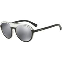 emporio armani ea4067 55226g transparent blackgrey mirror black