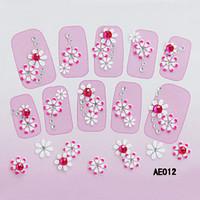 Embossed Flowers Nail Sticker(3 pcs)