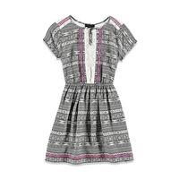 Embroidered Tribal Print Dress (Kids)