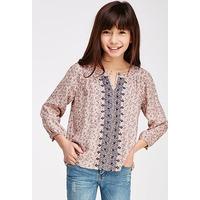 Embroidered Floral Peasant Top (Kids)